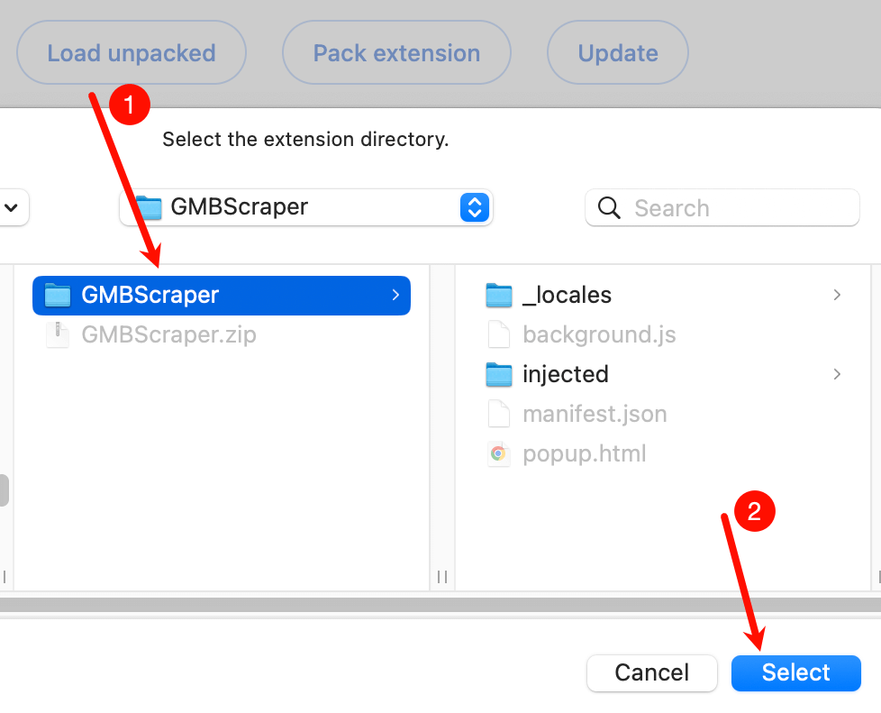 Extension installed successfully